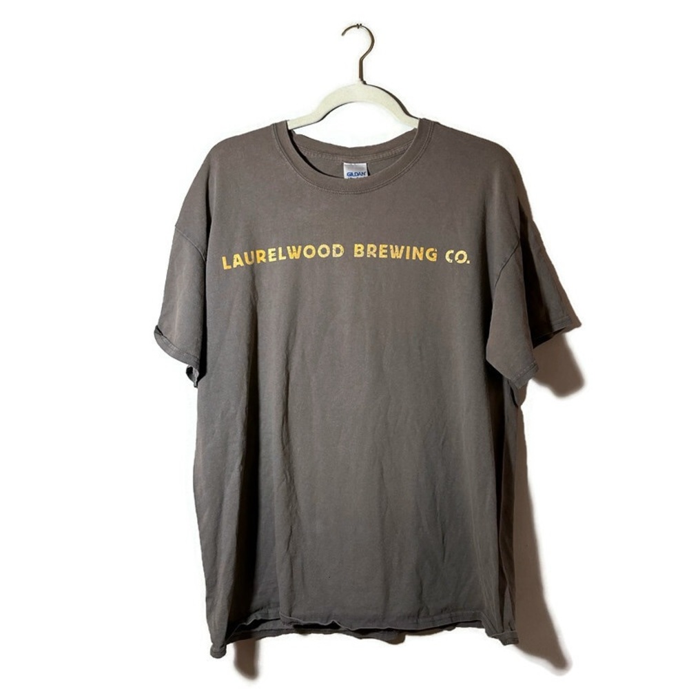 Laurelwood Brewing Gray Beige Men’s T-Shirt Size XL